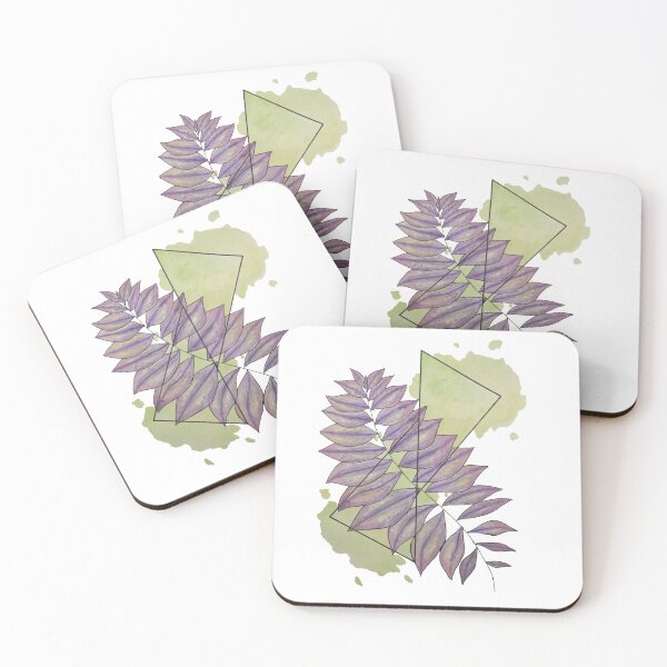 Item preview, Triangles and Leaves designed and sold by APaintedRose.