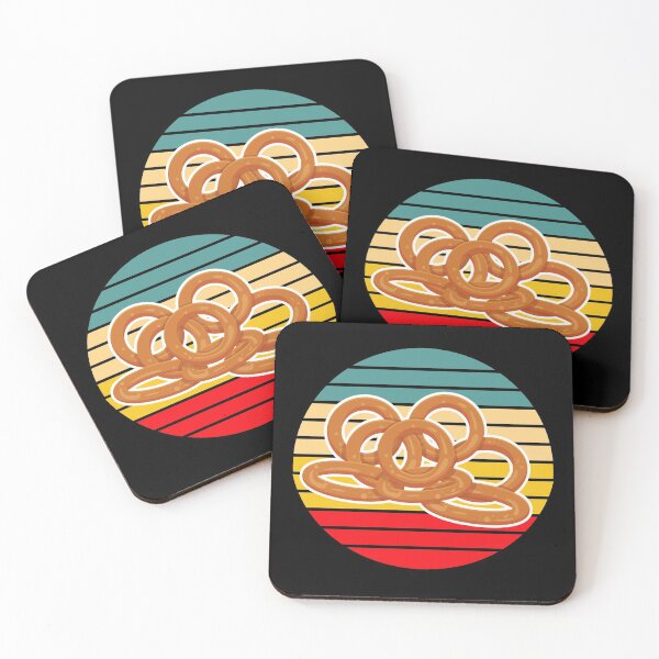 Item preview, Retro Sunset Onion Rings Fast Food designed and sold by TheButtonCrew.