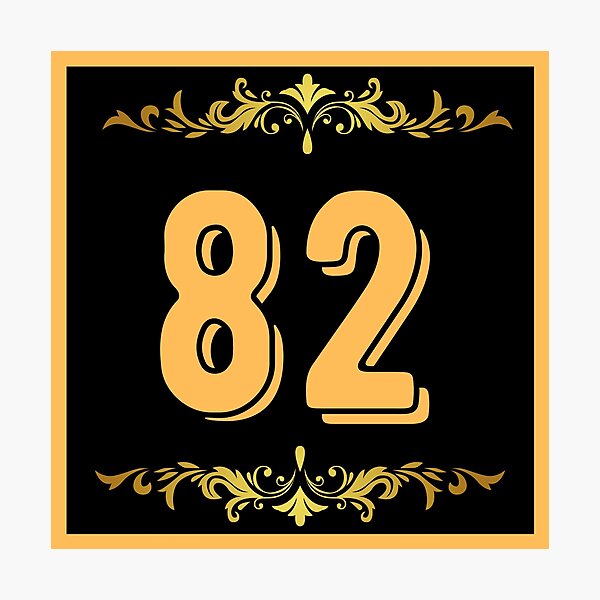 Item preview, Number 82 designed and sold by HappinessWorld.