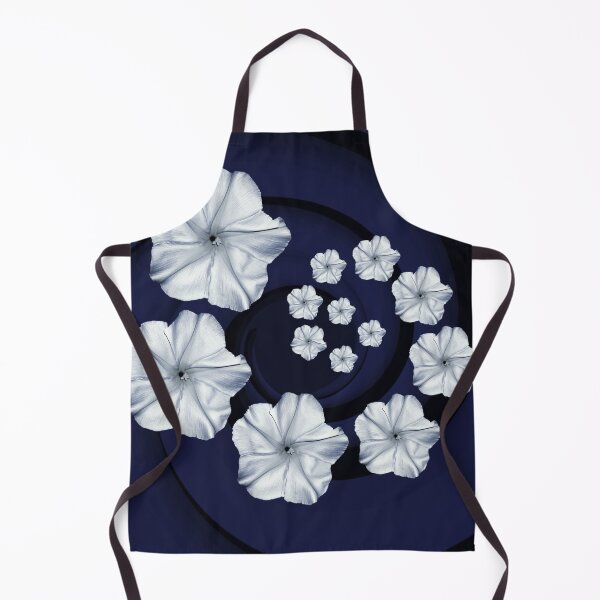 Item preview, Copy of Spiral Moon Flower Navy Blue Swirl designed and sold by Roanemermaid.