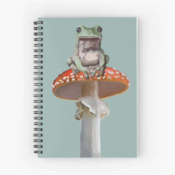 Item preview, Frog sitting on a mushroom designed and sold by Gatosenojados.
