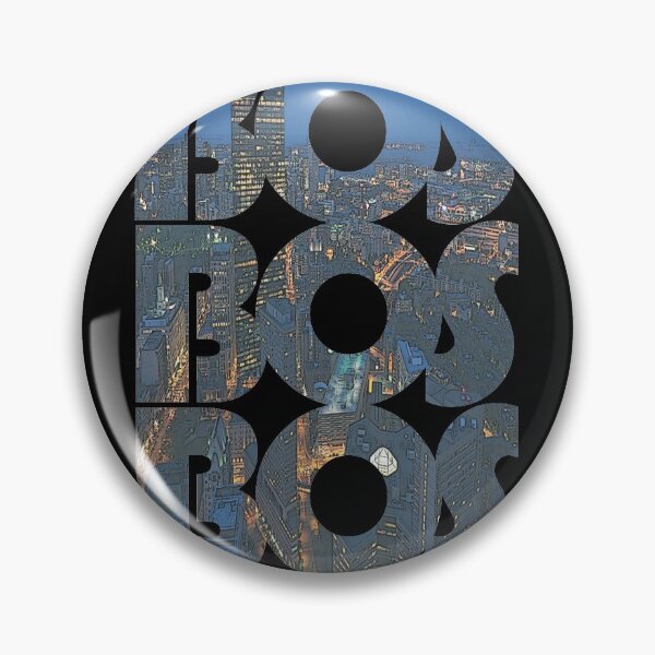 Item preview, Boston, Massachusetts BOS Night Cityscape Repeating Pattern designed and sold by CrabbyLobster.