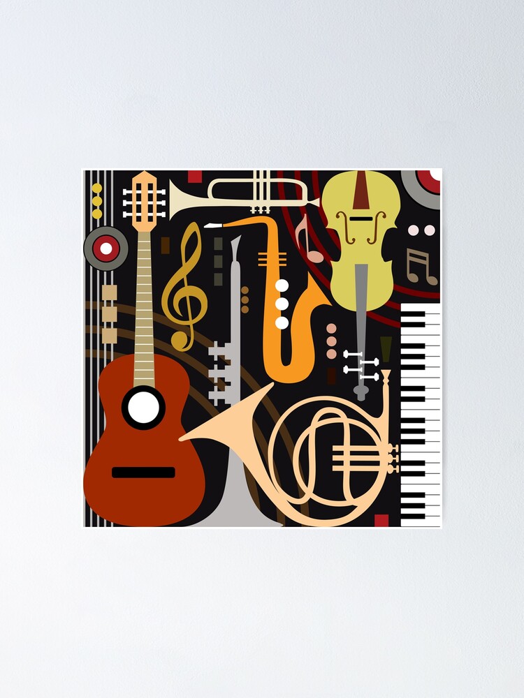 Poster for Sale mit Musikinstrumente voll skalierbar von
