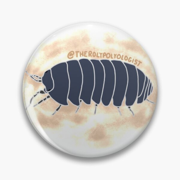 Item preview, Round Common Isopod with Beige Background designed and sold by rolypolyologist.
