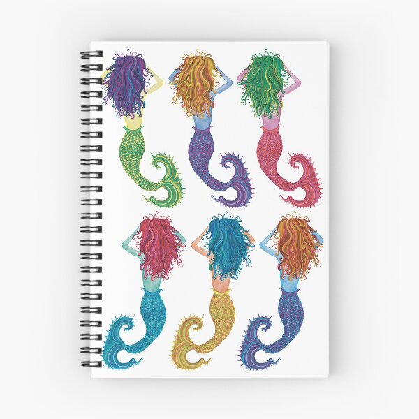 Item preview, Watercolor Mermaid Pattern designed and sold by HeatherNafeArt.