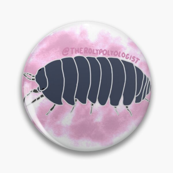 Item preview, Round Common Isopod with Pink Background designed and sold by rolypolyologist.