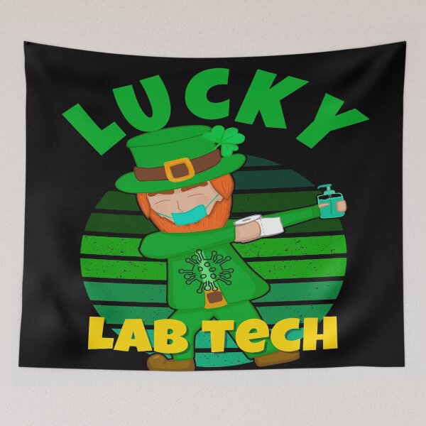 Item preview, LUCKY LAB TECH DABBING LEPRECHAUN MEDICAL LABORATORY SCIENTIST  designed and sold by Hippiesole.