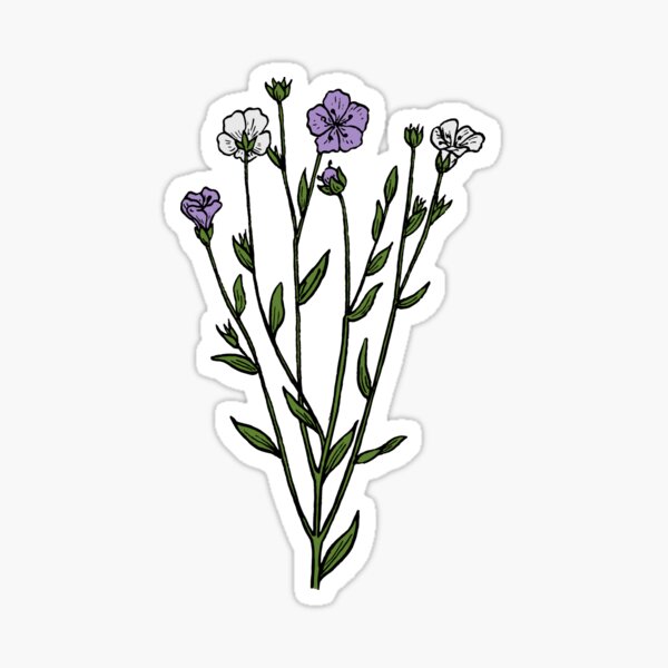 subtle floral knife - genderqueer Sticker for Sale by spirit-tomb