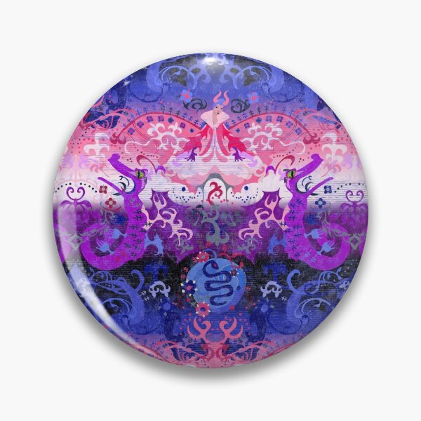 Item preview, Genderfluid Dragon Damask -- Genderfluid Pride Flag Colors designed and sold by ArgyleImp.