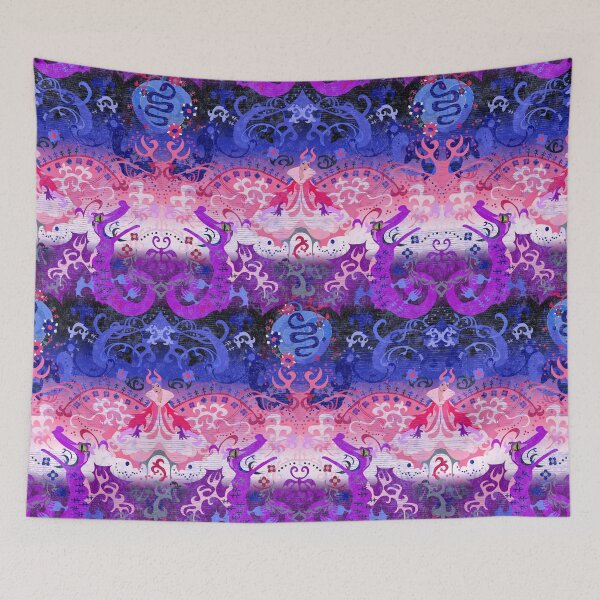 Item preview, Genderfluid Dragon Damask -- Genderfluid Pride Flag Colors designed and sold by ArgyleImp.