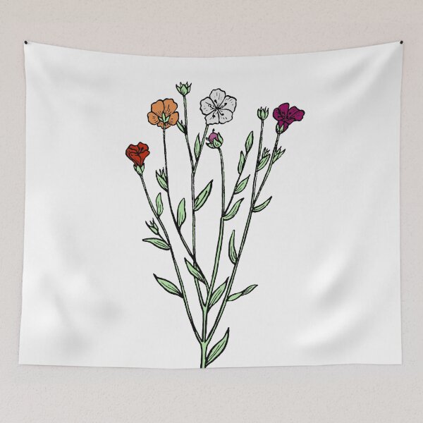 Item preview, Subtle Lesbian Pride Flax Sprig designed and sold by failephant-art.