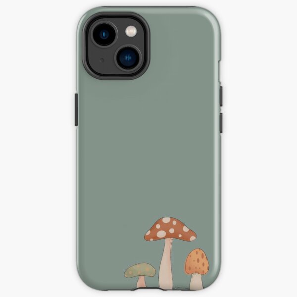 Cottagecore Mushroom Friends Illustration (Blue) iPhone Tough Case