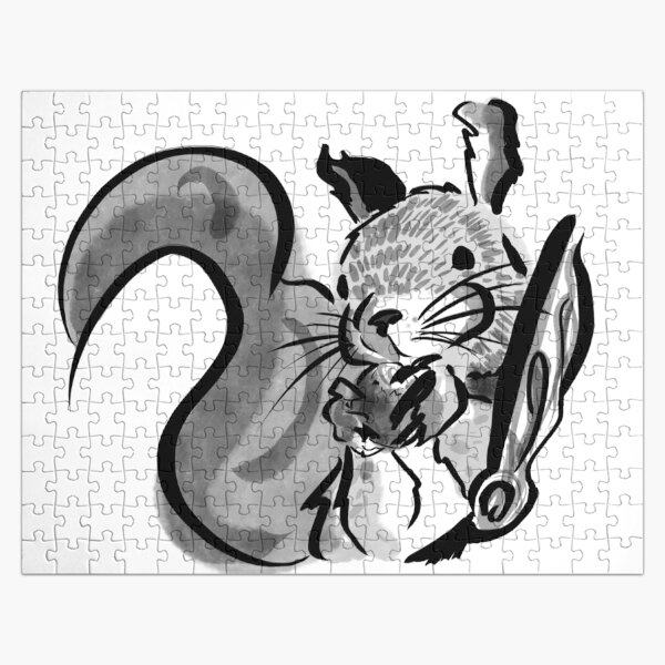 Item preview, Brushwork Squirrel with Nut designed and sold by AcuteLines.