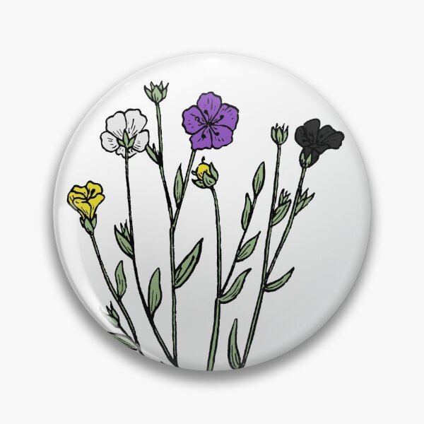 Item preview, Subtle Nonbinary Pride Flax Sprig designed and sold by failephant-art.