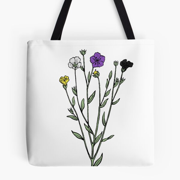 Item preview, Subtle Nonbinary Pride Flax Sprig designed and sold by failephant-art.