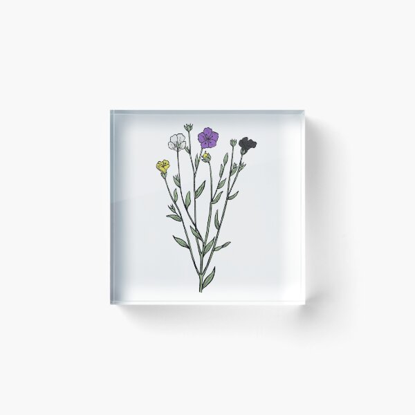 Item preview, Subtle Nonbinary Pride Flax Sprig designed and sold by failephant-art.