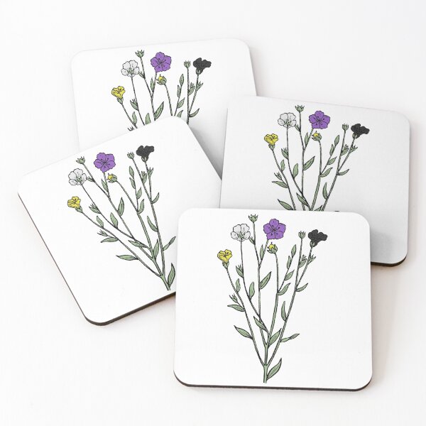 Item preview, Subtle Nonbinary Pride Flax Sprig designed and sold by failephant-art.