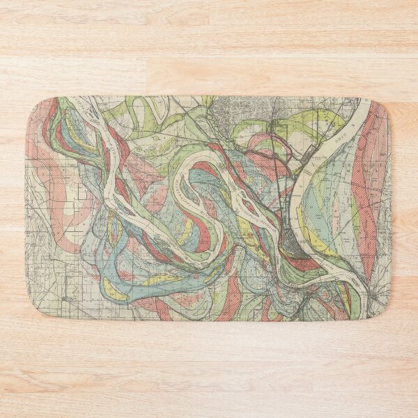 Item preview,  Harold Fisk, 1944 - Ancient Courses: Mississippi River Meander Belt, Plate 22 Sheet 1  designed and sold by VISIBLECREATION.