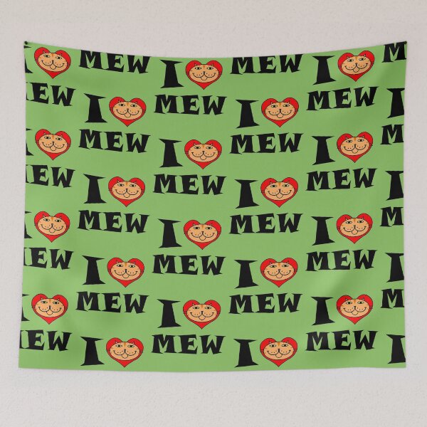 Item preview, I HEART MEW - ORANGE TABBY CAT designed and sold by RawSunArt.