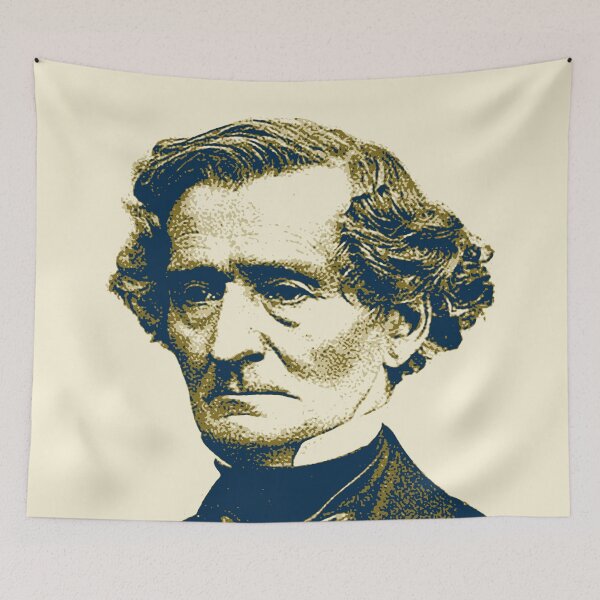 Item preview, Louis-Hector Berlioz Blue Yellow Portrait designed and sold by zavadadesigns.