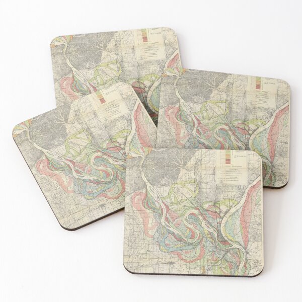 Item preview,  Harold Fisk, 1944 - Ancient Courses: Mississippi River Meander Belt, Plate 22 Sheet 1  designed and sold by VISIBLECREATION.
