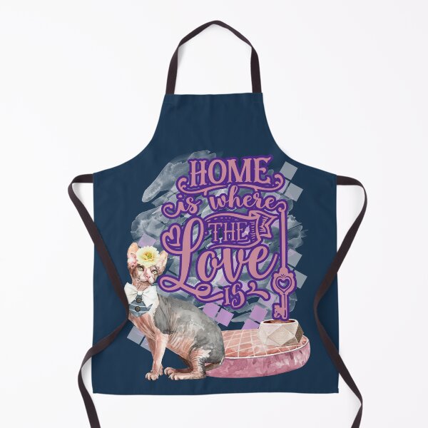 Item preview, Home is Where the Love is ... for Cats (purple text) designed and sold by ibijin.
