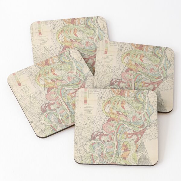 Item preview,  Harold Fisk, 1944 - Ancient Courses: Mississippi River Meander Belt, Plate 22 Sheet 2 designed and sold by VISIBLECREATION.
