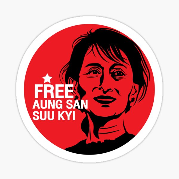 Aung San Suu Kyi Stickers for Sale | Redbubble