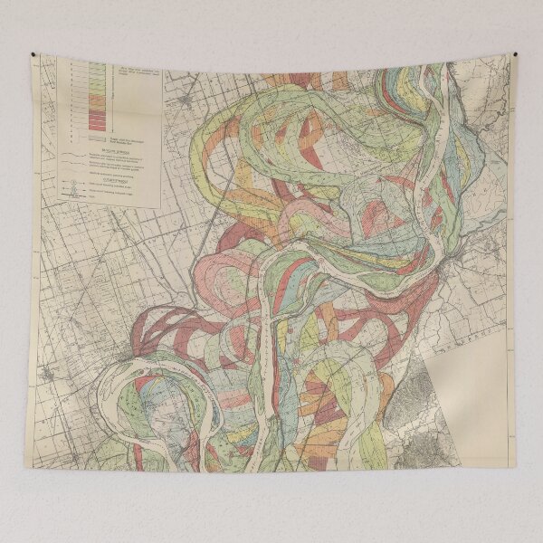 Item preview,  Harold Fisk, 1944 - Ancient Courses: Mississippi River Meander Belt, Plate 22 Sheet 2 designed and sold by VISIBLECREATION.
