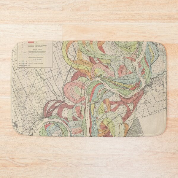 Item preview,  Harold Fisk, 1944 - Ancient Courses: Mississippi River Meander Belt, Plate 22 Sheet 2 designed and sold by VISIBLECREATION.