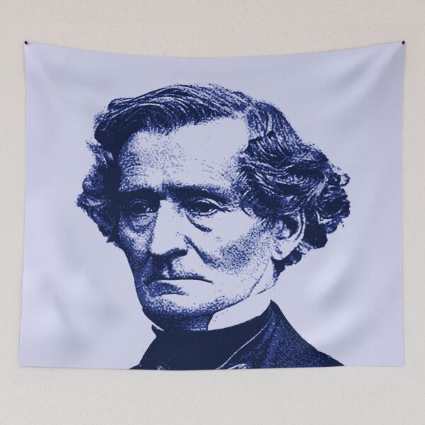 Item preview, Louis-Hector Berlioz Dark Blue Portrait designed and sold by zavadadesigns.