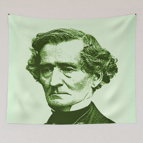 Item preview, Louis-Hector Berlioz Green Portrait designed and sold by zavadadesigns.