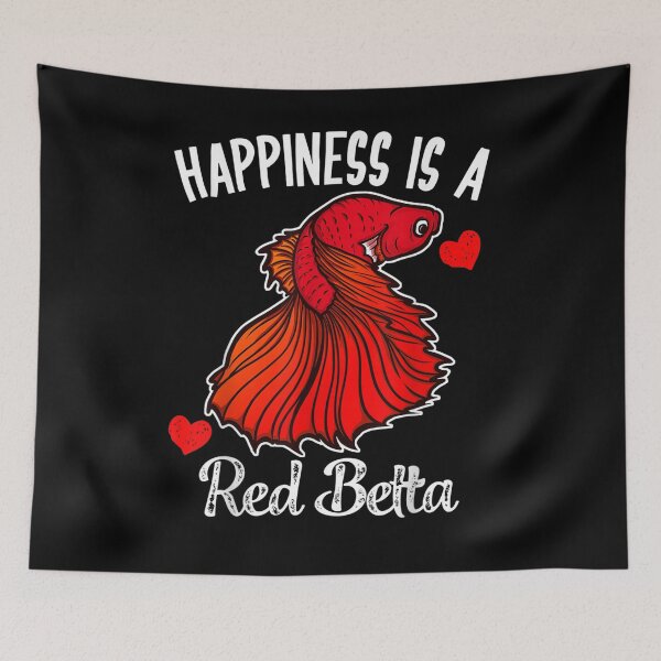 Item preview, Happiness Is Red Betta Fish Lovers Siamese Fighting Fish  designed and sold by lolahomya.