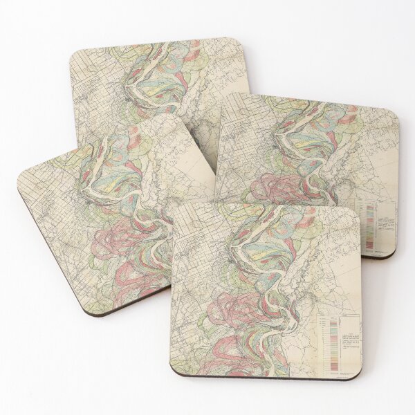 Item preview, Harold Fisk, 1944 - Ancient Courses: Mississippi River Meander Belt, Plate 22 Sheet 4 designed and sold by VISIBLECREATION.