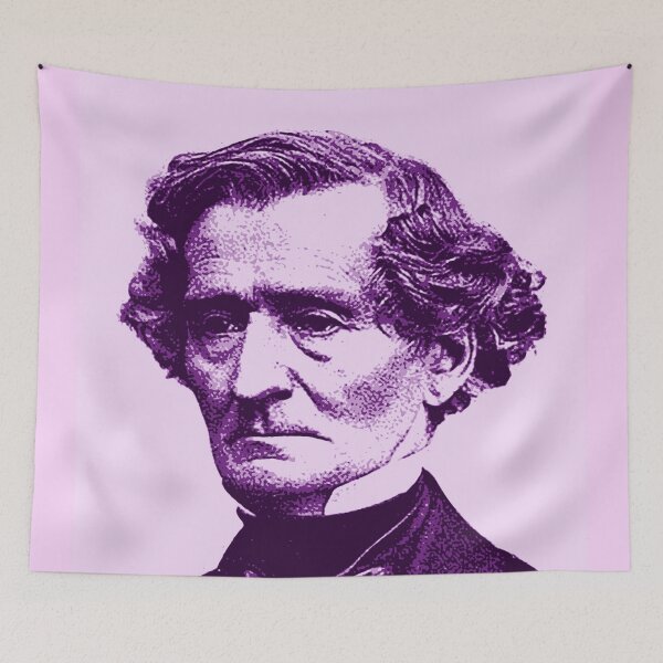 Item preview, Louis-Hector Berlioz Magenta Portrait designed and sold by zavadadesigns.
