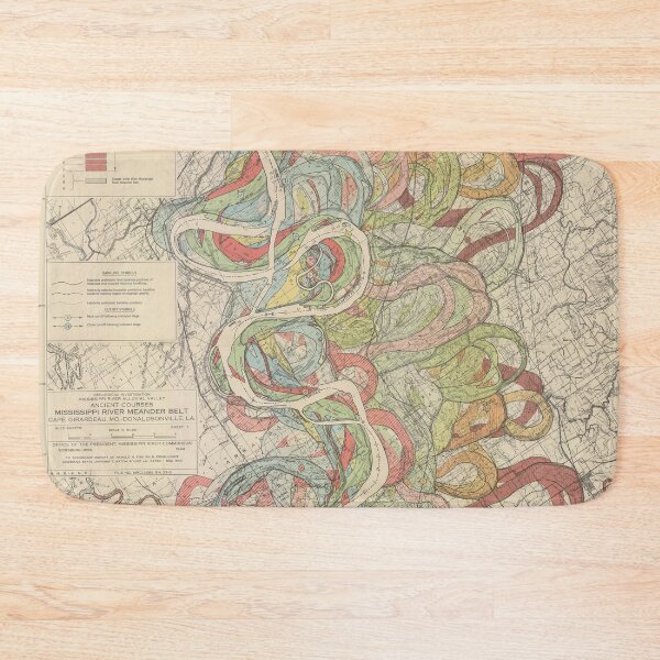 Item preview, Harold Fisk, 1944 - Ancient Courses: Mississippi River Meander Belt, Plate 22 Sheet 7 designed and sold by VISIBLECREATION.
