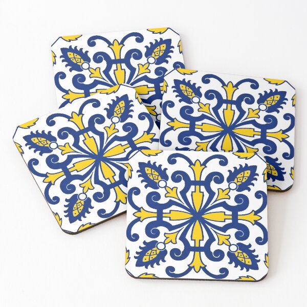 Item preview, Traditional Nikea Moroccan Moors Portuguese Tiles Azulejo Graphic Pattern designed and sold by WheresMyMojo.