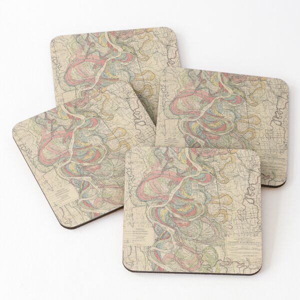 Item preview, Harold Fisk, 1944 - Ancient Courses: Mississippi River Meander Belt, Plate 22 Sheet 8 designed and sold by VISIBLECREATION.