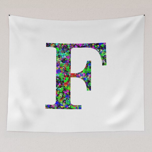 Item preview, Letter F Paint Splatter designed and sold by Handstand365.