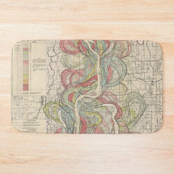 Item preview, Harold Fisk, 1944 - Ancient Courses: Mississippi River Meander Belt, Plate 22 Sheet 9 designed and sold by VISIBLECREATION.
