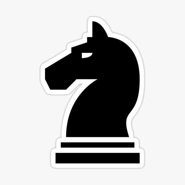 Knight Chess Piece Decal #1 2x3.5 Choose Color 