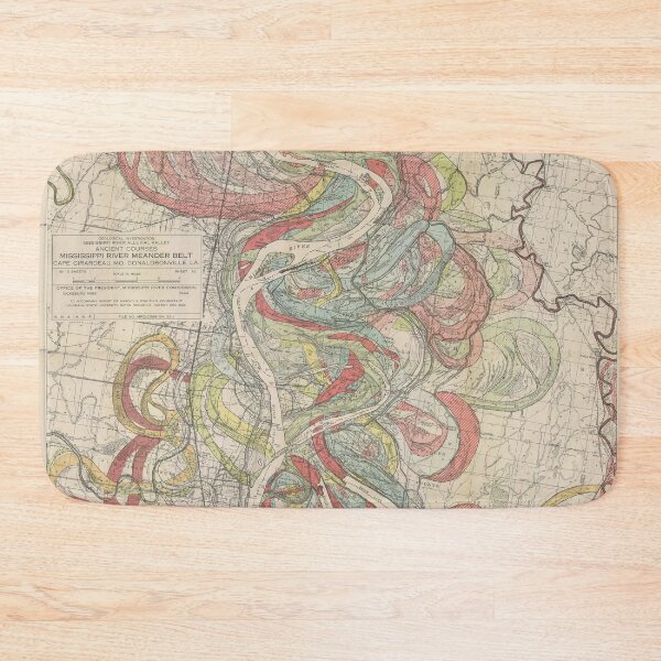 Item preview, Harold Fisk, 1944 - Ancient Courses: Mississippi River Meander Belt, Plate 22 Sheet 10 designed and sold by VISIBLECREATION.