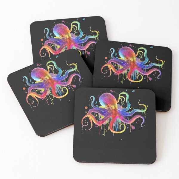 Item preview, Dripping Rainbow Octopus psychedelic designed and sold by JustinBroadbent.