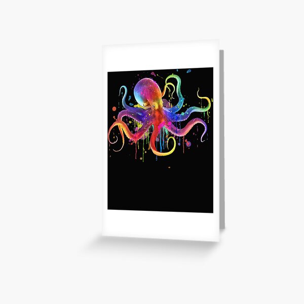 Item preview, Dripping Rainbow Octopus psychedelic designed and sold by JustinBroadbent.