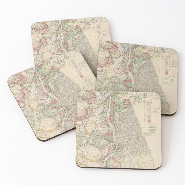 Item preview, Harold Fisk, 1944 - Ancient Courses: Mississippi River Meander Belt, Plate 22 Sheet 12 designed and sold by VISIBLECREATION.
