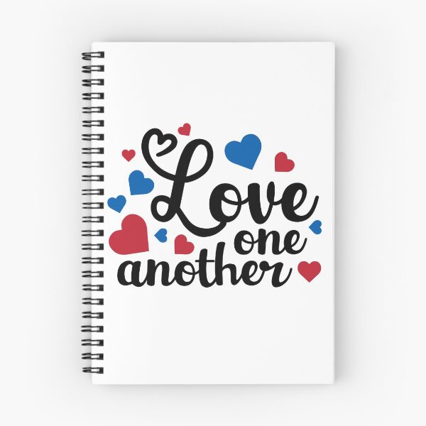 Item preview, Love One Another red blue USA patriotic hearts designed and sold by JoyfulJen.