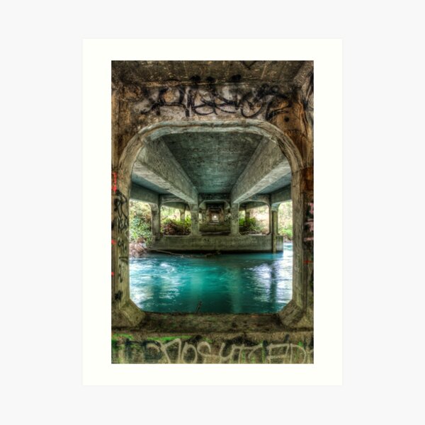 Rakaia River Bridge Art Print