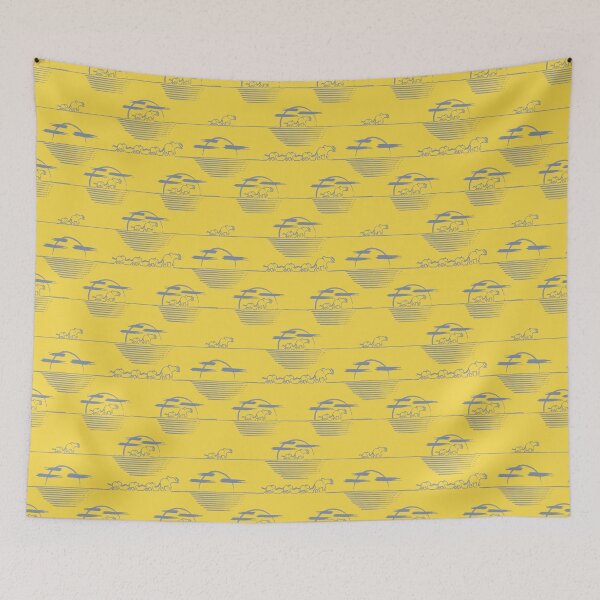 Item preview, Elephants in line- Yellow & Gray 2021 pantone designed and sold by elisarium.
