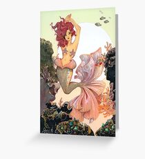 Cherry Mermaid Greeting Card