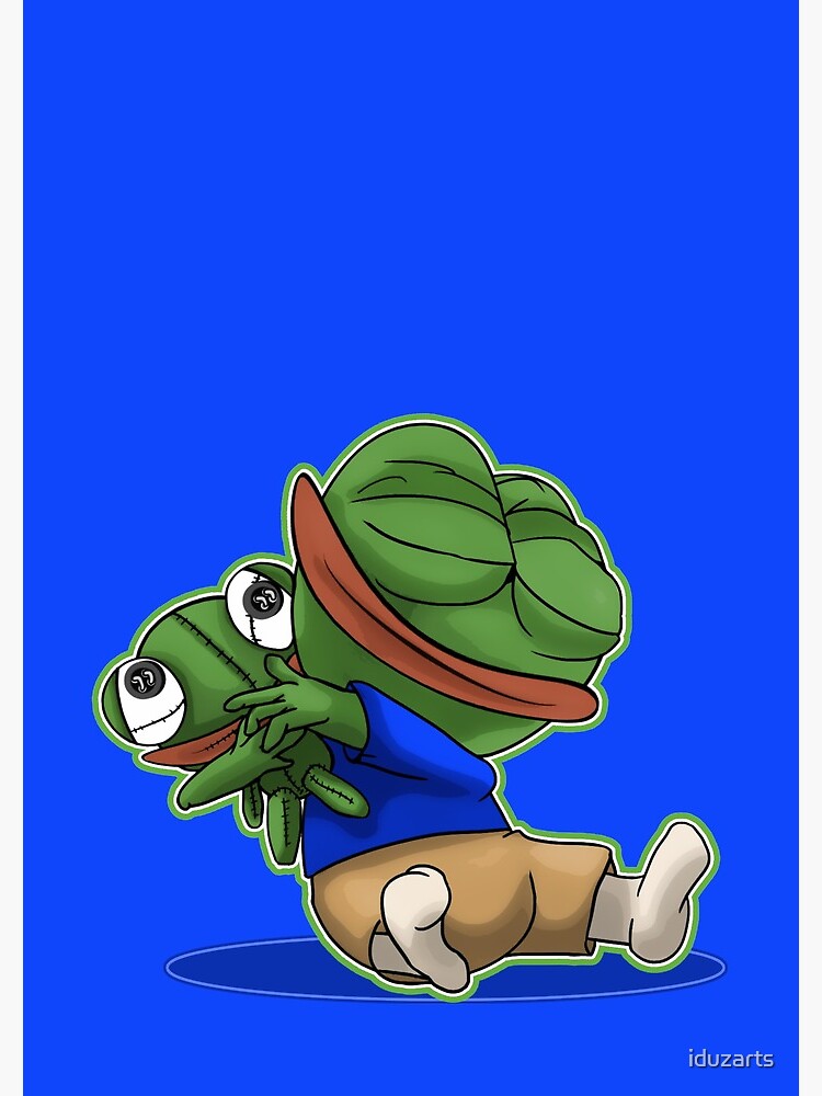 "Peepo Pepe Frog Hugging frog doll" Spiral Notebook by iduzarts Redbubble